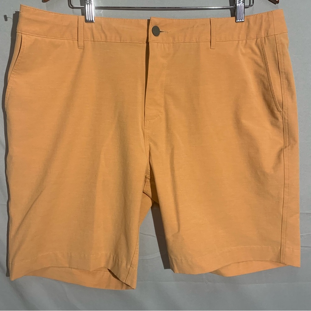 Faherty Shorts Mens 36 Tan Chino Button Fly Activewear Drawstring Summer Golf